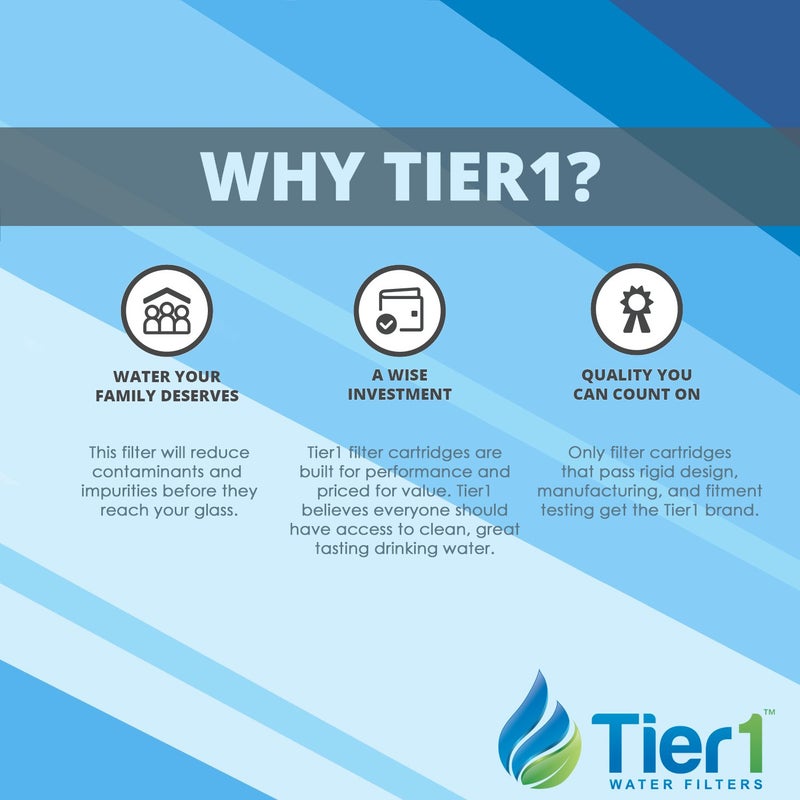 Tier1 Inline Water Filter NSF Standard Certified Replacement for GE GXRTQR Filter System - Activated Carbon Media to Reduce Contaminants including Chlorine Taste and Odor - 3 Pack - Image 3